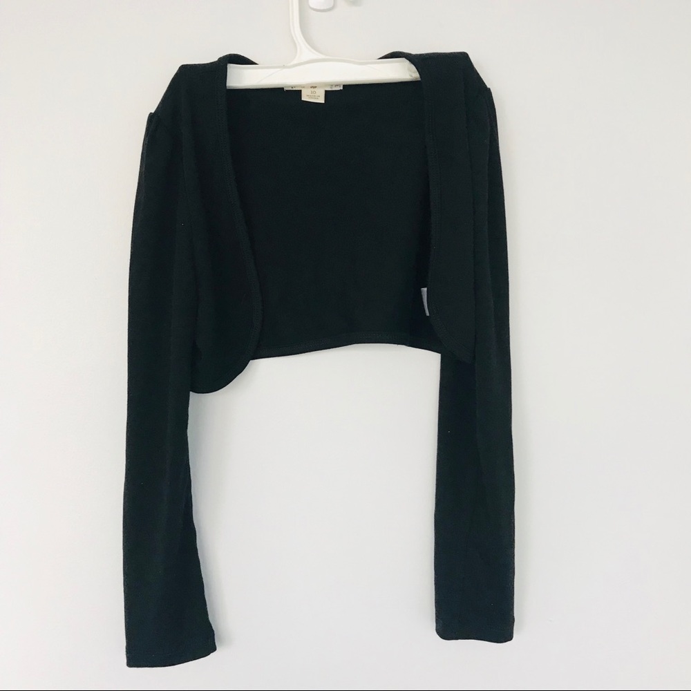 Girls Knitworks black cropped sweater